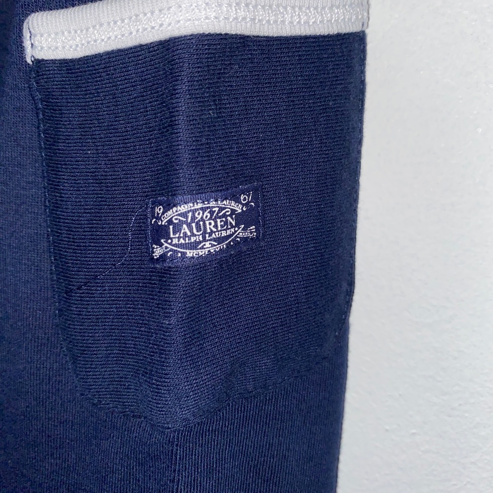Excellent Condition  Boatneck Navy top with white collar with button det… - Picture 3 of 5